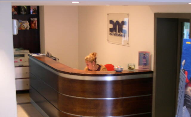 Desk all'ingresso degli uffici di Unioncamera